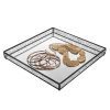 Glass Tray Mirrored Bottom Decorative Bathroom Vanity Makeup Organizer