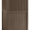 Suncast Home Outdoor Patio Resin Wicker Trash