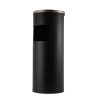 BEAMNOVA Trash Can Outdoor Black Garbage Enclosure Inside