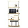 Turn-N-Tube 5-Tier Multipurpose Shelf - Stylish Storage Solution for Every Room, Easy Assembly, High-Quality Materials - Beech/Whit
