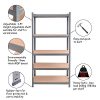 Tangkula 72" Storage Shelves, Heavy Duty Steel Frame 5-Tier Garage Shelf