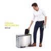 EKO Dual Compartment Stainless Steel Recycle Step Trash Can