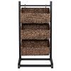 Best Choice Products 3-Tier Water Hyacinth Floor Rack Stand Organizer