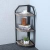Industrial Metal Bookshelf Modern/Rustic Corner Book Shelves