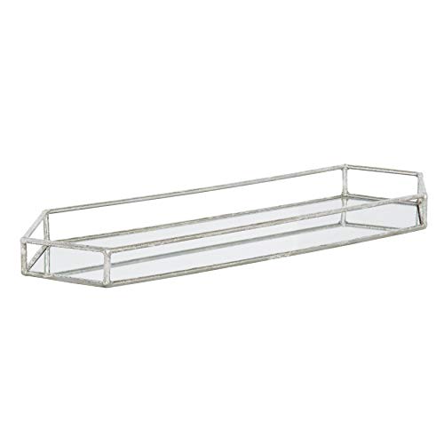 Kate and Laurel Felicia Trough Mirrored Tray