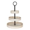 Kate and Laurel Woodmont 3 Tiered Decorative Rustic Farmhouse Wood Tray