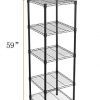 HollyHOME 5 Shelves Adjustable Steel Wire Shelving Rack