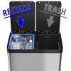 iTouchless 16 Gallon Dual Step Trash Can & Recycle, Stainless Steel