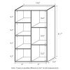 Furinno 7-Cube Reversible Open Shelf, White