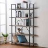 HSH Furniture 5-Shelf Vintage Industrial Rustic Bookshelf