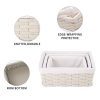 Hosroome Handmade Bathroom Storage Baskets Set Shelf Baskets