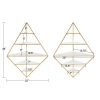 Kate and Laurel Melora Modern Corner Wall Shelf: Elevate Your Space with Gold Elegance and Chic White Shelves