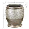 Dublin Bathroom Trash Can with Lid - Decorative Resin Small Garbage Can