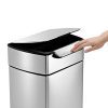 simplehuman 30 Liter / 8 Gallon Stainless Steel Touch-Bar Kitchen Trash Can