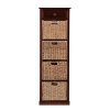 Southern Enterprises Kenton 4-Basket Storage Tower, Brown