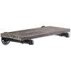 MyGift Urban Rustic Wall-Mounted Torched Wood Floating Shelves