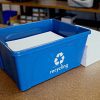 Eco-Friendly Upgrade: Deskside Recycling Bin – 3-Gallon Blue Office Recycler