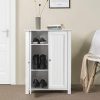 Yaheetech Free Standing Bathroom Cabinet Wood Side Cabinet Storage