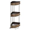 iDesign Twillo Metal Wire Corner Standing Shower Caddy 3-Tier Bath