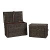 The Basket Lady Wicker Storage Trunk, Medium