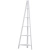 Tangkula 5-Tier Corner Ladder Shelf, Wooden Contemporary Rustic Style Bookshelf