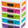 IRIS USA, Inc. 5 Drawer Storage & Organizer Chest, Assorted Colors
