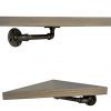 DIY CARTEL Industrial Pipe Corner Shelf Brackets - Hardware/Brackets Only