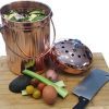 Kitchen Compost Bin Indoor Countertop - Copper Coated Stainless Steel