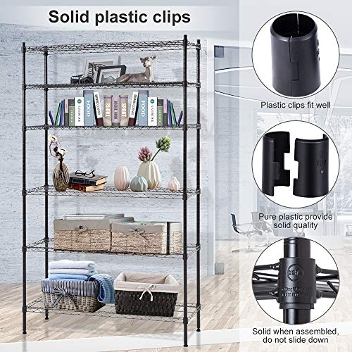 Bigacc 6 Tier Wire Shelving Unit Wire Shelves