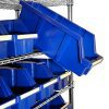 Seville Classics Commercial 8-Tier UltraZinc/Blue NSF 24-Bin Rack Storage