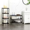 SONGMICS 3-Tier Bamboo Shoe Rack Bench, Shoe Organizer