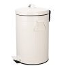 Stylish bathroom trash can with soft-close lid and vintage chrome design, perfect for home or office use.