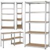 Yaheetech 3 Pack Heavy Duty 5-Shelf Commercial Industrial Office Storage