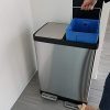 iTouchless 16 Gallon Dual Step Trash Can & Recycle In- In-Home Recycling Bins
