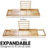 MOMONI Premium Luxury Wood Bathtub Caddy Tray
