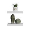 WELLAND Set of 2 Floating Shelves Wall Mounted Shelf