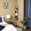 VASAGLE Corner Shelf, 5-Tier Floating Wall Shelf with Zigzag Design