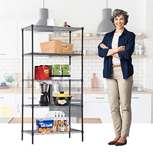BestOffice 5-Wire Shelving Unit Steel NSF Large Organizer Garage