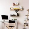 BAYKA Floating Shelves Wall Mounted, Rustic Wood Wall Shelves Set