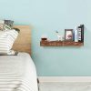 Emfogo Floating Shelf with Drawer Rustic Wood Wall Shelves for Storage
