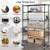6 Tier Adjustable Wire Shelving Unit w/Casters