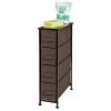 mDesign Narrow Vertical Dresser Storage Tower - Sturdy Steel Frame