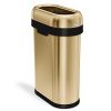 simplehuman 50 Liter / 13.2 Gallon Slim Open Top Trash Can