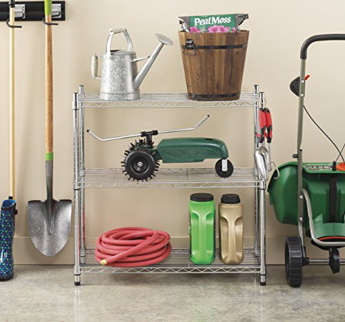 Whitmor Supreme 3 Tier Shelving with Adjustable Shelves and Leveling Feet