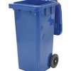 Vestil Trash Can, Polyethylene, 18-1/2" Width, 37-1/2" Height