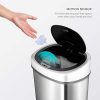 NINESTARS Automatic Touchless Infrared Motion Sensor Trash Can Combo Set