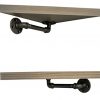 DIY CARTEL Industrial Pipe Corner Shelf Brackets - Hardware/Brackets Only