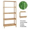 Kinbor 5-Tier Storage Shelving Rack Utility Shelf Multifunctional Bamboo Rack