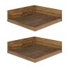 Kate and Laurel Levie Modern 2 Piece Set Floating Corner Wood Wall Shelves