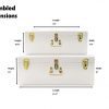 Zanzer White Trunks Set of 2 - Vintage Style Storage w/Gold Finish Handles